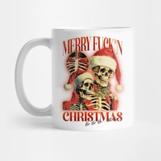 Merry F'ing Christmas Skeleton Funny Mug